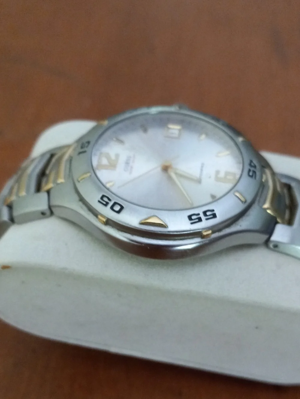 GUESS Waterpro Two-Tone Silver and Gold Men’s Bracelet Watch